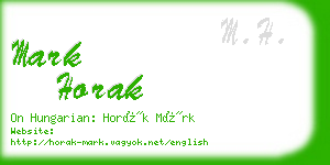 mark horak business card